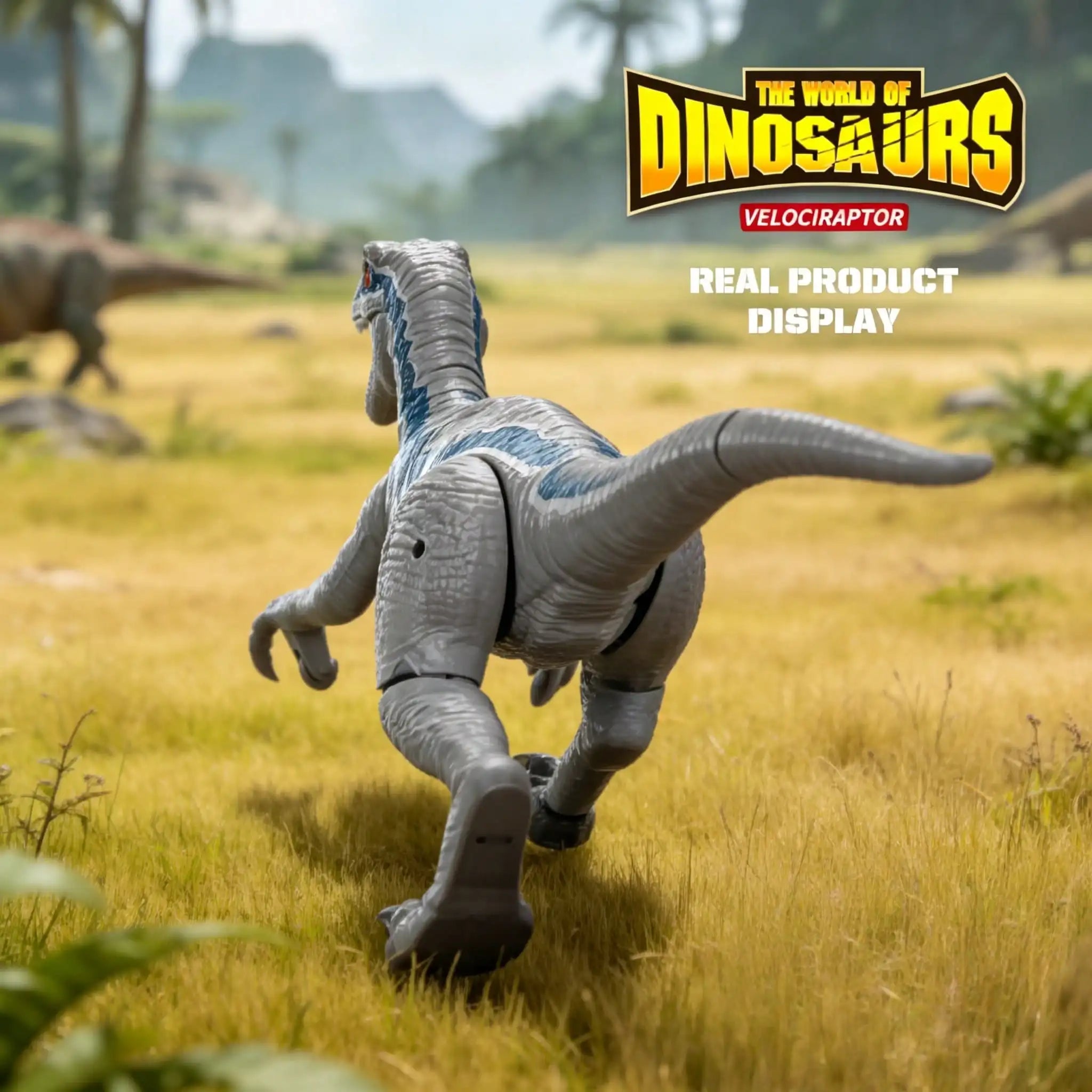 Children's Day Best Gift RC Dinosaur Toy for Kids, 2.4GHz Velociraptor with Spray Mist, LED Lights, Roaring Sound, Walking Dancing Robot Gift 3+